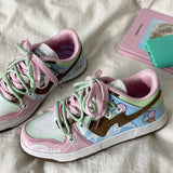 Amozae-back to school outfits Pastel Heart Aesthetic Sneakers