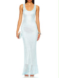 Amozae-nye outfits back to school dress  Ana Dress Baia Blue Sequin