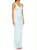 Amozae-nye outfits back to school dress  Ana Dress Baia Blue Sequin