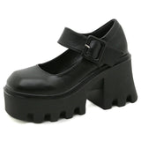 Amozae-back to school outfits Platform Mary Janes