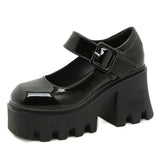 Amozae-back to school outfits Platform Mary Janes