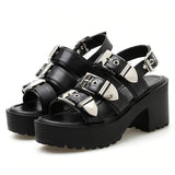 Amozae-back to school outfits Pocket Money Buckle Sandals