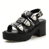 Amozae-back to school outfits Pocket Money Buckle Sandals