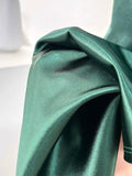 Amozae-Cyber Monday Christmas party outfits Sexy Mermaid Sleeveless Green Satin Long Prom Dress B345