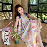 Amozae-dress to impress party dress nye outfits New summer printed suspender dress  YM1451