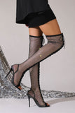 Amozae-Rhinestone Mesh High Heels