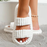 AMOZAE- - Fashion Furry Thick Sole Slippers