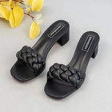 AMOZAE-- Square Heel Slides Summer Fashion Comfort