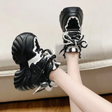 Amozae-New Spring Chunky Sneakers Women Autumn Thick Bottom Platform Sneakers Height Increasing Sport Dad Shoes Woman Casual Shoes