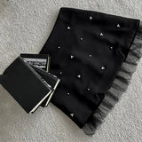 Amozae-Black Lace Splice Mini Skirt For Women Beading High Waisted Sexy Slim Hip Wrap Skirt Female Clubs Party Skirt Summer New