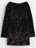 Amozae-new years eve outfits Christmas party outfits Sexy Multiple Colors Glitter Sequin Mini Dress Elegant Backless Bow Long Sleeve Dresses Lady New Year Christmas Party Vestidos