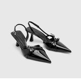 Amozae-New High Heels Sandals Women Shoes Spring Summer Footwear Pointed Toe Party Ladies Shoes Fashion Buckle Strap Female Pumps