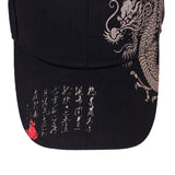 Amozae-Dragon Pattern Men's Trendy Handsome Peaked Cap Cool Hip Hop Baseball Hat