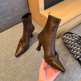 Amozae-Modern Boots Patent Leather Designer Brand Luxury 2024 New Winter Ankel Boots Bow Wedding Party Dress Gladiator Women Shoes