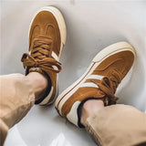 Amozae-Fashion Brown Skateboard Shoes Men Comfortable Cheap Brand Men's Casual Sneaker Hot Sale Flat Vulcanized Shoes zapatillas hombre