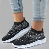 AMOZAE- - Breathable Mesh Crystal Sneaker Shoes