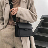 Ladies Messenger Bag New Solid Color 2023 New Trendy Wide Shoulder Strap Small Square Bag Retro Casual Simple Crossbody Bag