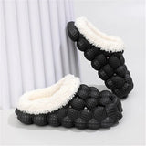 AMOZAE- - Fur Warm Cotton Slippers Bubble Shoes