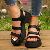 AMOZAE- - Summer Women's Punk Platform Wedge Sandals