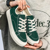 Amozae-Men Casual Shoes Simple Design Sneakers Versatile Platform Street Outdoor Shoes Lace Up Trainers Flats Sneakers For Male 39-44