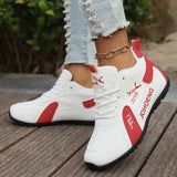 Amozae-Women's Shoes 2024 Lace-up Women's Vulcanize Shoes Fashion Color Matching Ladies Casual Shoes New Plus Size Classic Sneakers