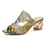 AMOZAE- - Summer Rimocy Women's Fashion Rhinestone Slippers