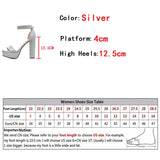 Amozae New Fashion Silver Rhinestone Platform Sandals Summer Open Toe Ankle Strap Square High Heels Women Party Wedding Shoes