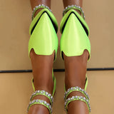 AMOZAE- - Summer Rhinestone Ankle Strap Gladiator Sandals