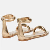 Amozae-Brand Design Zipper Flat Bottom Sandals 2024 Summer New Low Heel Round Head Lady Slippers European American Style Women's Shoes