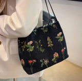 Luxury Brand Large Flowers Tote Bag 2022 New High-quality Fabric Women's Designer Handbag High Capacity Shoulder Bags