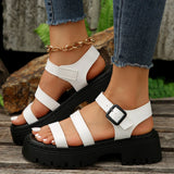 AMOZAE- - Summer Women's Punk Platform Wedge Sandals