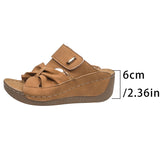 Amozae-Thick Sole Wedge Heel Sandals for Women Summer 2025 Casual Hollow Out Platform Slippers Woman Lightweight Non Slip Beach Shoes