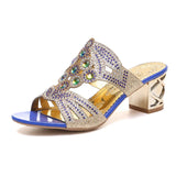 AMOZAE- - Summer Rimocy Women's Fashion Rhinestone Slippers