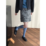 Amozae-Autumn Casual Outfits Amozae-Leopard Pattern Wool Mini Skirt High Waist A-line Knitted Short Skirt