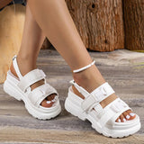 AMOZAE- - Summer Women's White Chunky Platform Sandals