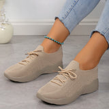 Amozae-Women's Breathable Mesh Running Shoes Soft Sole Lightweight Knit Sneakers Woman Casual Slip On Walking Flats Zapatos Mujer 2025