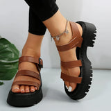 AMOZAE- - Summer Women's Punk Platform Wedge Sandals