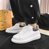 Amozae-2023 Classic White Shoes Men Summer Breathable Mens Platform Sneakers Streetwear Walking Casual Sneakers Men Designer Footwear