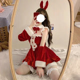 Amozae-Christmas Party Dresses Red Korean Sexy Christmas Set Women Winter Slim Female Clothing Sets New Year 2024 Bow Designer Casual Party Mini Dresses Sets