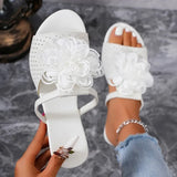 Amozae-Women's Shoes 2024 Hot Sale Plus Size Women's Slippers Fashion Floral Daily Slippers Women New Peep Toe Wedge Slippers Zapatos