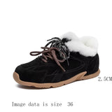 Amozae Women Winter Sneakers Genuine Leather 2025 New Non-slip German Training Shoes Women Large Size Flat Female Winter Shoes