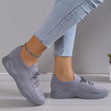Amozae-Women's Breathable Mesh Running Shoes Soft Sole Lightweight Knit Sneakers Woman Casual Slip On Walking Flats Zapatos Mujer 2025