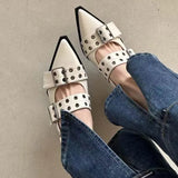 Amozae-2024 New Women Chunky Sandals Summer Shoes Fashion Mid Heels Pointed Toe Party Shoes Brand Casual Shoes Mujer Slippers Zapatos