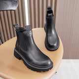 Amozae  Marton Boots Women Genuine Leather 2025 Autumn Winter New Women Boots Thick-soled Student Casual women's boots