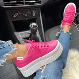 Amozae-Sneakers for Women's 2024 New Fall Outdoor Fashion Tennis Lace Up Canvas Casual Walking Breathable Vulcanized Shoes Plus Size 43