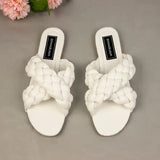 AMOZAE-- Designer Cross Slides for Beach Leisure