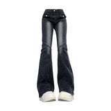 Amozae-Flare Jeans High Quality Low Waist Slim Tight Black Bell Bottoms 90s Lady Fashion Denim Pant American Retro Gothic