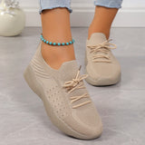 Amozae-Women's Breathable Mesh Running Shoes Soft Sole Lightweight Knit Sneakers Woman Casual Slip On Walking Flats Zapatos Mujer 2025