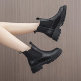 Amozae  Marton Boots Women Genuine Leather 2025 Autumn Winter New Women Boots Thick-soled Student Casual women's boots