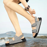 Amozae-BKQU 2024 Men Summer Platform Wedge Slides Breathable Slippers Comfortable Pvc Shoes Breathable Beach Shoes